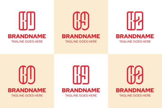 Letters KU KY KZ Monoline Logo Set, symbolizing clarity, simplicity, and modern identity