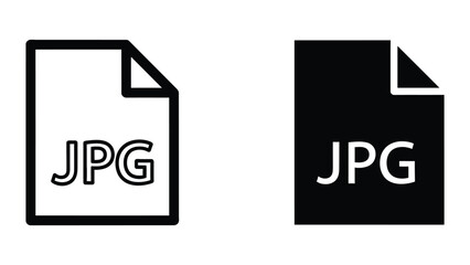 Fototapeta premium File document icon with extension in outline and solid black style for web interface