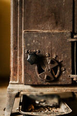 Fototapeta premium Cast iron wood burning stove