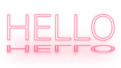 Hello png pink neon font text and lettering © Rawpixel.com