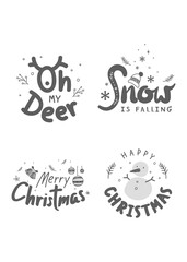 Naklejka premium Xmas typography festive holiday social media sticker