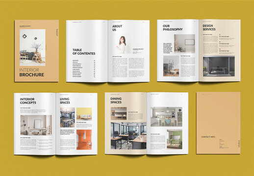 Interior Brochure Template Design