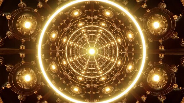 Medieval ornament tunnel vj loop