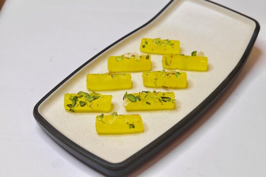 Petha is a translucent soft candy from the Indian subcontinent made from ash gourd or white pumpkin