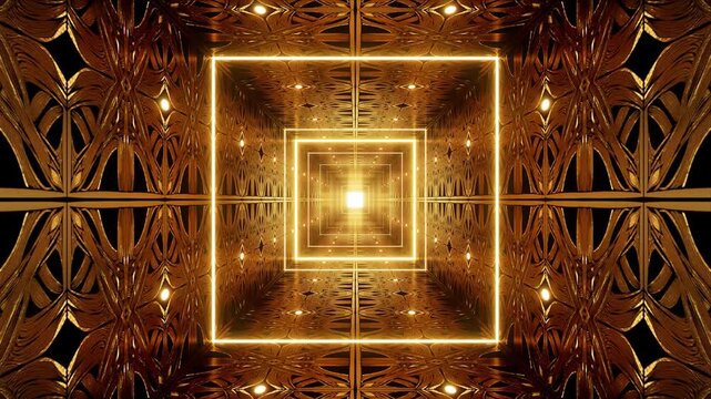Metallic Art Deco Light Tunnel