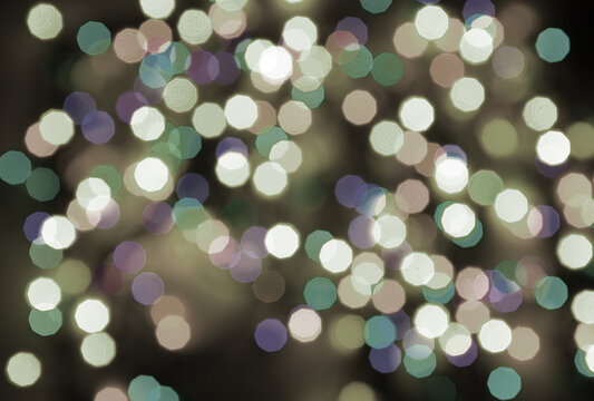 Abstract christmas lights as background on black