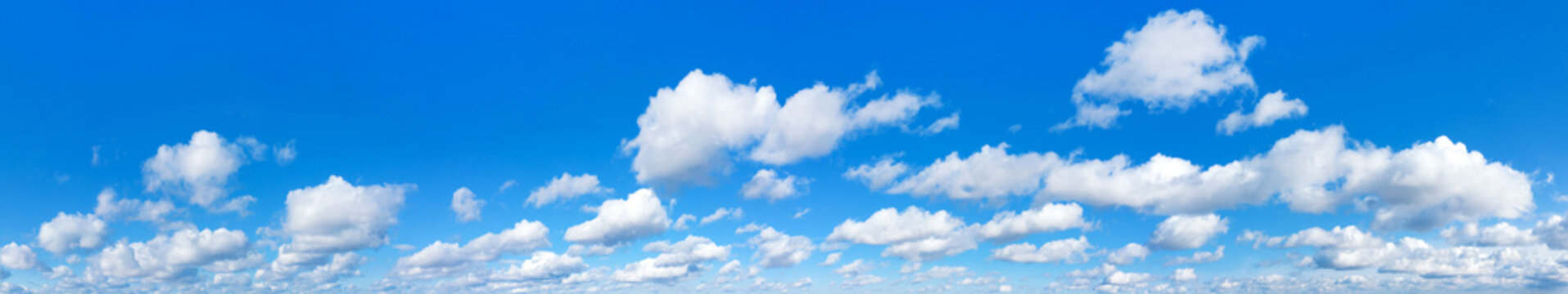 Sky with cloud on a sunny day. Panoramic fluffy cloud in the blue sky.