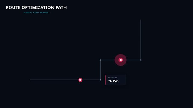 Route optimization path for ai intelligence mapping, for digital logistics management, supply chain efficiency, smart route planning, data analytics, transport automation, business success