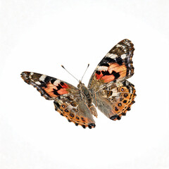 Naklejka premium Realistic insect photographed isolated on a white background, detailed nature image with clean studio lighting for wildlife, biology, and educational themes