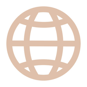 Internet icon png sticker, beige, transparent background