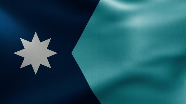 The fluttering flag of the state of Minnesota as a full-frame background