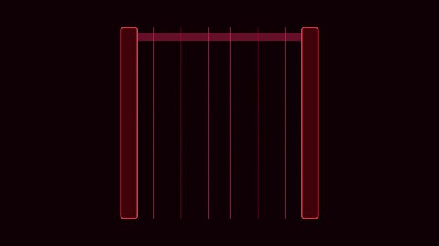 Minimalist red letter h animation with vertical line motion 4k typography motion minimal