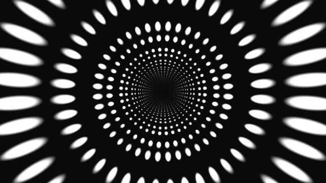 Monochrome Concentric Tunnel Background Seamless Loop