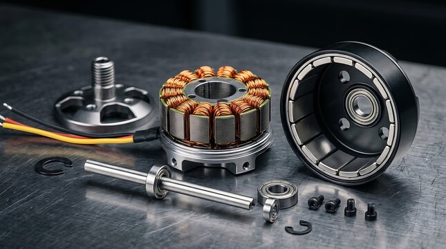 High Performance Brushless Motor Stator Component for Custom Drone Assembly