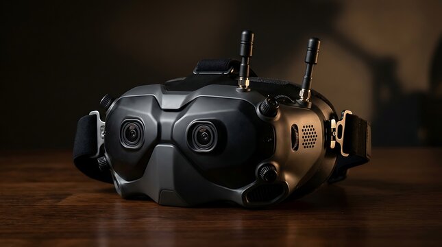 High Tech First Person View FPV Goggles Headset for Drone Flight Simulation