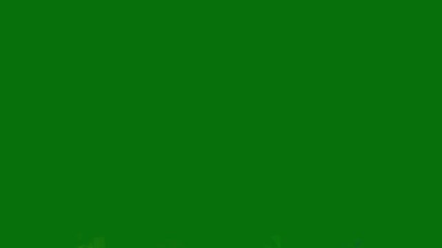Falling metallic glitter foil confetti multicolor in green background Perfect For Compositing Into Your cgi Scene, Confetti fired in the air during a party with 4K Alpha Matte Channel
