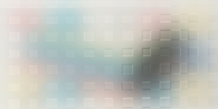 Subtle embossed square texture on soft blurred pastel gradient background.