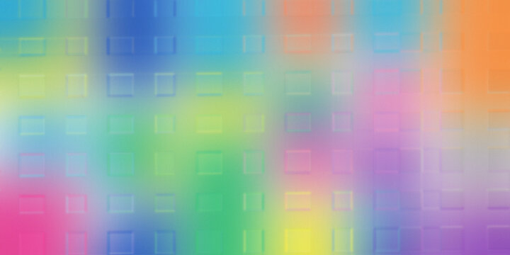 Subtle glass square texture over colorful soft gradient background.