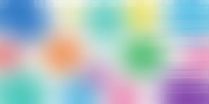 Vibrant rainbow blur background with soft bokeh and frosted glass look.
