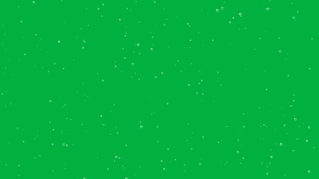 Rising underwater air bubbles stream effervescence seamless loop green screen chroma key video overlay 4k