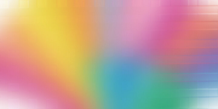 Vibrant rainbow gradient blur background with subtle grid overlaying.