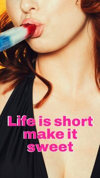 Life is short social story template