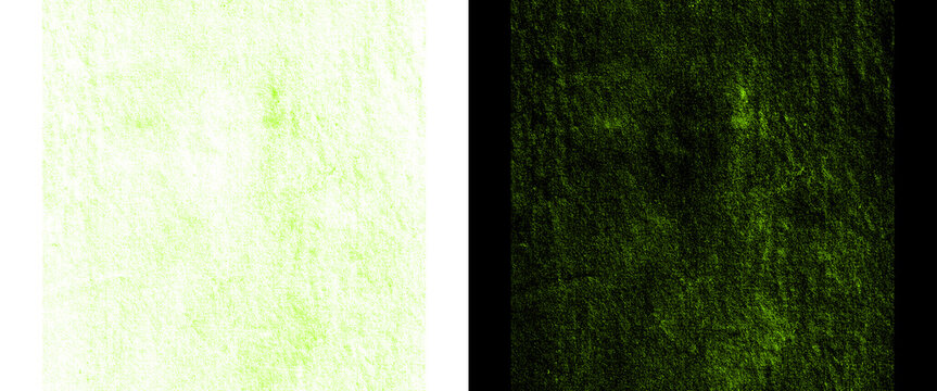 Abstract green texture background, split screen bright and dark mossy surface, textured paper backdrop for design