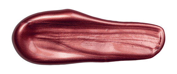 Fototapeta na wymiar Rose gold metallic brush stroke smear cosmetic texture