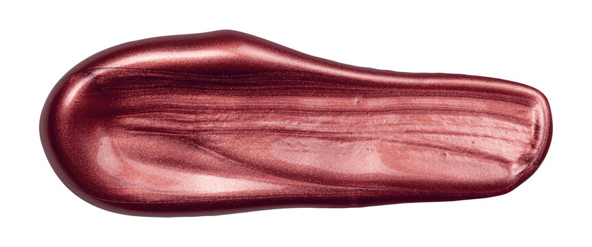 Rose gold metallic brush stroke smear cosmetic texture