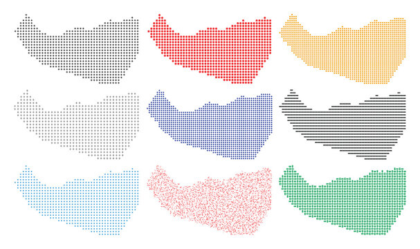Somaliland map vector graphics set featuring multiple artistic styles and colorations.