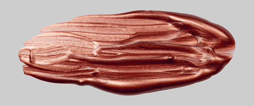 Metallic copper bronze paint stroke smear texture