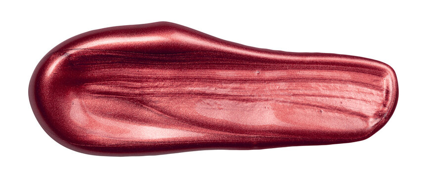 Metallic rose gold cosmetic smear textured liquid makeup