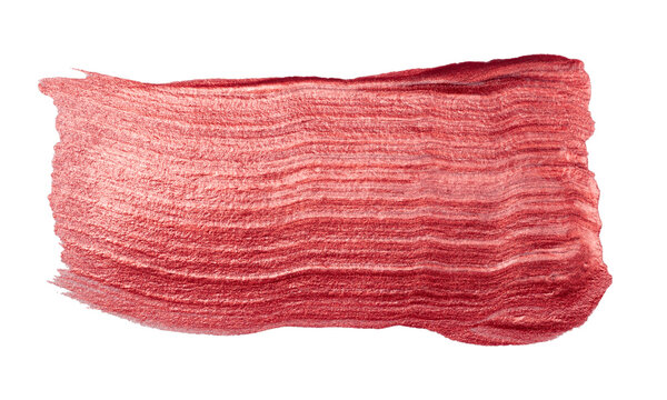 Rose gold metallic brush stroke texture paint swatch