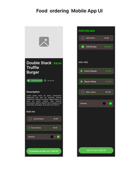 Food  ordering  Mobile App UI&nbsp;