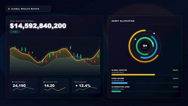 Global Wealth Financial Data Dashboard with Real Time Market Analysis