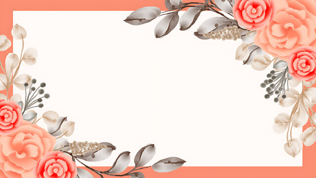 vintage frame with rose