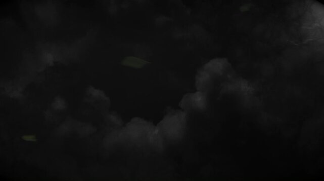 Dark storm clouds with lightning