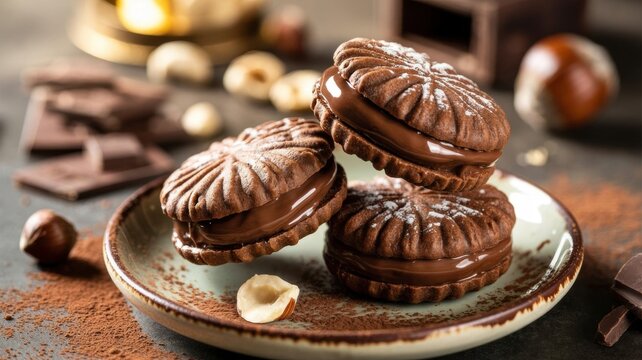 A national dish of Italian cuisine. 
Baci di Alassio are Ligurian chocolate and nut pillows, joined by a delicate ganache cream.