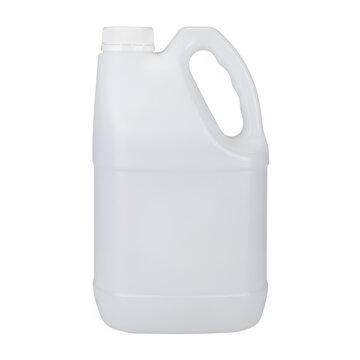 Transparent plastic jerry can with sturdy handle
