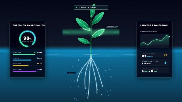 Smart Farming Dashboard with AI Hydroponics Plant Growth Monitoring