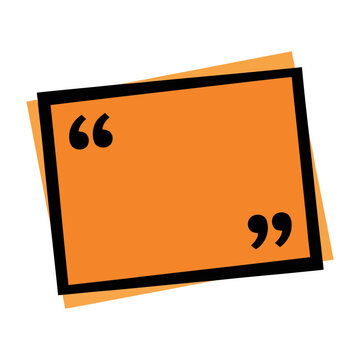 Orange Quote Frame With Shadows