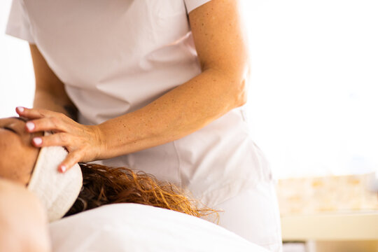 Professional facial treatment in luxury beauty clinic