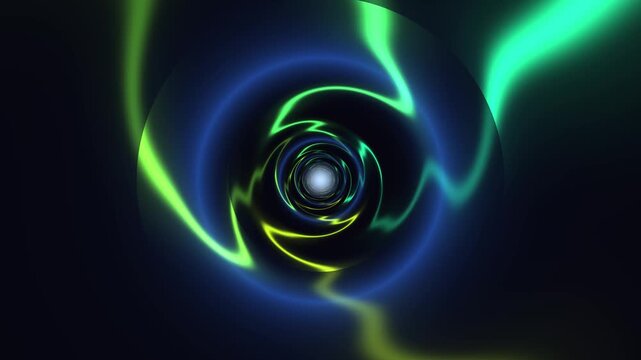 Neon Fractal Tunnel Background Seamless Loop