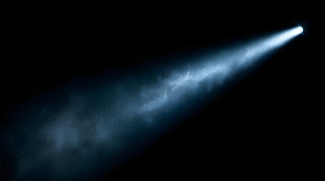 A dramatic beam of light piercing through darkness, creating an ethereal atmosphere.