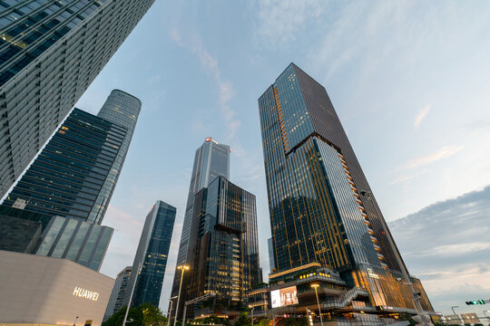 Modern high-rise buildings in Qianhai Shenzhen