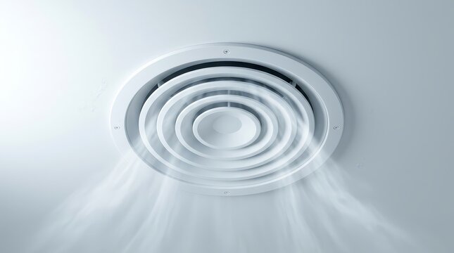 Ceiling ventilation vent in a modern home room.