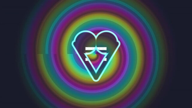 Animated Heart Frame Message Reveal Seamless Loop