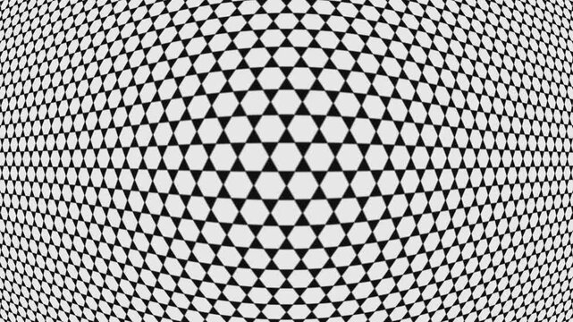 Black and White Radial Distortion Background Seamless Loop
