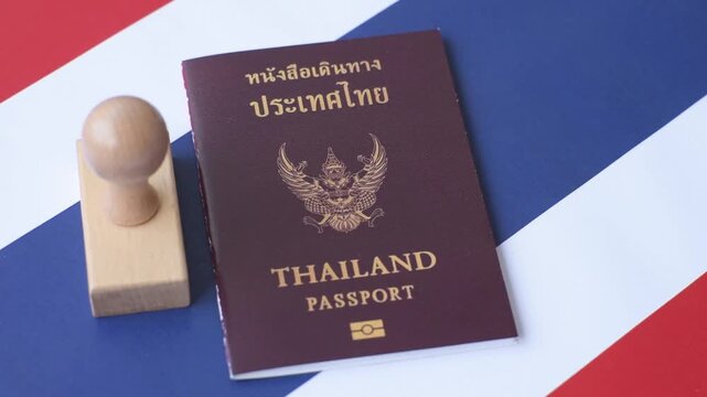 Thailand passport for travelling, flying and doing business. Thailand document, id