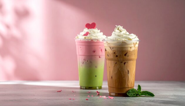 iced coffee with creamy foam topping